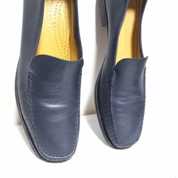 Cole Haan Leather Slip On Flat Loafer Shoes Navy Blue Women's Size 8.5 4A - Picture 4 of 8